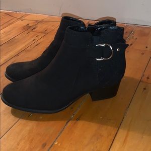 Heeled Black Ankle Booties
